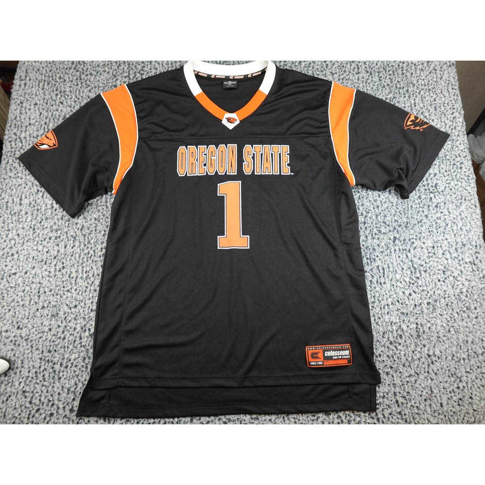 Colosseum Oregon State Beavers Jersey Mens XXL Black Screen Print Sporty